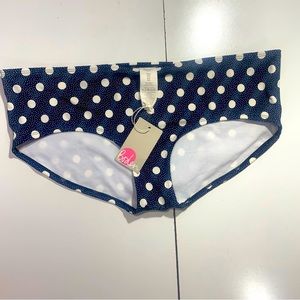 Boden Blue & White Mini & Large Polka‎ Dot Woman’s Bikini Bottoms NWT Size 16